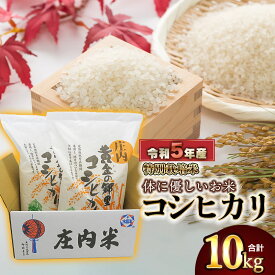 【ふるさと納税】【令和5年産】体に優しいお米　特別栽培米 コシヒカリ 精米10kg（5kg×2袋）