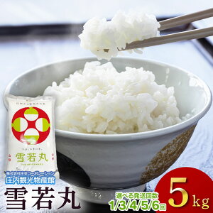 【ふるさと納税】【選べる定期便】令和7年産山形県産 雪若丸 精米5kg(1回・3〜6ヶ月) 庄内観光物産館