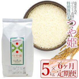 【ふるさと納税】【令和5年産】【定期便6ヶ月】ばんどう農園の特別栽培米 つや姫 精米5kg×6ヶ月 計30kg