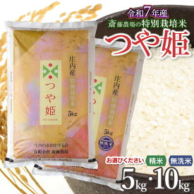 【ふるさと納税】【令和7年産先行予約】斎藤農場の特別栽培米 つや姫 【容量お選びください 5kg・10kg】精米・無洗米 [K-756・K-7120]