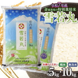 【ふるさと納税】【令和7年産先行予約】斎藤農場の特別栽培米 雪若丸 選べる！【5kg・10kg】精米・無洗米【1回配送】 [K-756・K-7120]