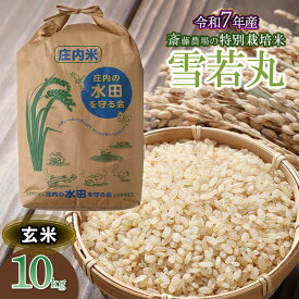 【ふるさと納税】令和7年産【新米】斎藤農場の特別栽培米 雪若丸 玄米 10kg [K-7117]