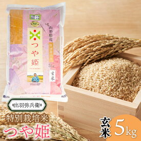 【ふるさと納税】数量限定【令和6年産】特別栽培米つや姫 【玄米】　5kg　山形県鶴岡市産　出羽弥兵衛