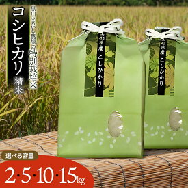 【ふるさと納税】令和7年産【新米】黒川まるいし農場の特別栽培米 コシヒカリ 精米　容量お選びください［2kg・5kg・10kg(5kg×2袋)・15kg(5kg×3袋)］ K-721・K-745・K-784・K-7129