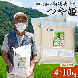 【ふるさと納税】【令和7年産】特別栽培米 つや姫 精米 選べる容量［4kg・6kg・10kg］ 山形県鶴岡市産