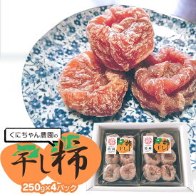 【ふるさと納税】【令和8年発送 先行予約】干し柿　250g×4パック（1kg）　山形県鶴岡市　くにちゃん農園　K-737