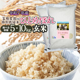 【ふるさと納税】【令和7年産米 先行予約】富樫農園の特別栽培米 ひとめぼれ 玄米【選べる容量】5kg・10kg（5kg×2袋）　K-732・K-763