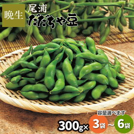 【ふるさと納税】【令和7年産先行予約】尾浦 だだちゃ豆【晩生】 容量お選びください［300g×3〜6袋］ 発送時期：9月初旬〜中旬頃　枝豆