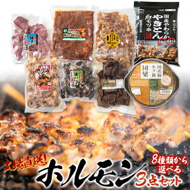 【ふるさと納税】工場直送！選べるホルモン3点セット　K-715 庄内ミート | 山形県 鶴岡市 豚肉 豚ホルモン 詰め合わせ お取り寄せ グルメ 焼肉 焼き肉 バーベキュー 豚もつ bbq ポーク