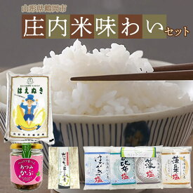 【ふるさと納税】庄内米味わいセット（菜な八はえぬき5kg・のっけて食べるあつみかぶ・だだちゃ豆ごはんの素・四合わせ(幸せ)塩）　庄内観光物産館