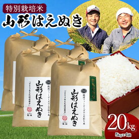 【ふるさと納税】【令和6年産 先行予約】特別栽培米 山形はえぬき 精米 20kg（5kg×4袋） 山形県鶴岡市産 2024年