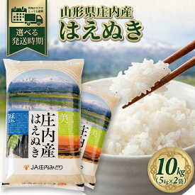 【ふるさと納税】≪新米予約≫ はえぬき 5kg×2袋 計10kg 令和8年産米 山形県庄内産 ご希望の時期頃にお届け 米 お米 精米 白米 農協 JA 発送時期が選べる