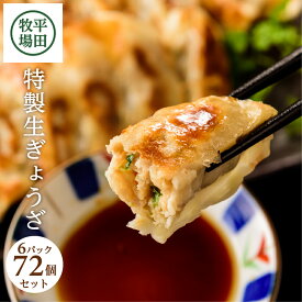 【ふるさと納税】平田牧場特製生ぎょうざ 72個セット 12個入×6パック 冷凍便 ※離島発送不可 豚肉 金華豚 三元豚 餃子 ギョーザ おかず おつまみ 中華 セット 小分け