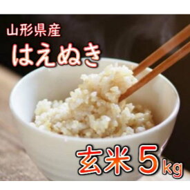 【ふるさと納税】 【令和7年産】 山形県産 はえぬき 玄米 5kg 米 コメ こめ F3S-2698