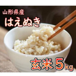【ふるさと納税】 【令和7年産】 山形県産 はえぬき 玄米 5kg 米 コメ こめ F3S-2548