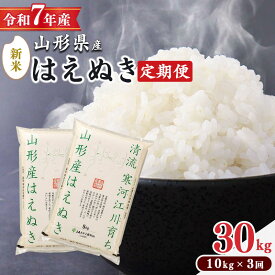 【ふるさと納税】新米 先行予約【3回から選べる 定期便】 令和7年産 はえぬき 15kg 〜 60kg 山形県産 2025年産 米 お米 山形産 5キロ 10キロ 15キロ 20キロ 30キロ 60キロ 5kg 10kg 20kg 2袋 4袋 3回 6回 3か月 6か月 6か月小分け 発送時期 配送時期 ブランド米 米30キロ