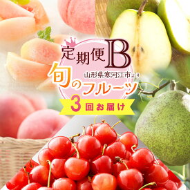 【ふるさと納税】令和6年産 人気の3種 フルーツ 定期便 B【2024年6月中旬頃から発送開始予定】 2024年産 ／ 果物 さくらんぼ 佐藤錦 白 桃 洋梨 ラフランス 濃厚 人気 お取り寄せ 秀 希少 果実 国産 東北 山形 限定