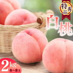 白桃 2kg 品種おまかせ （6?8玉） 特秀品 山形県産 【2024年8月上旬頃～9月下旬頃発送予定】／ 果物 フルーツ 果実 産地直送 新鮮 夏 季節 東北 お取り寄せ ご当地 名産 特産 ホワイト ピーチ 果汁 芳醇 2キロ 農協 2024年産 令和6年産 もも