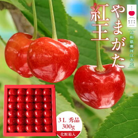 【ふるさと納税】【先行予約】 令和8年産 さくらんぼ やまがた紅王 3Lサイズ 秀品 300g 化粧箱入 2026産 山形県産【2026年6月中旬頃〜6月下旬頃発送予定】※配送不可 沖縄・離島フルーツ 果物 果実 山形産 贈答 ギフト 直送 お取り寄せ