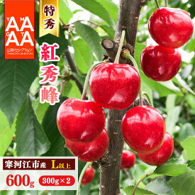 【ふるさと納税】《先行予約！》山形県産 さくらんぼ「 紅秀峰 」特秀品 600g(300g×2パック) L以上 【2026年6月中旬頃〜7月上旬頃発送予定】 ※配送不可 沖縄・離島 フルーツ 果物 果実 特産 産地 直送 高級 贈答 東北 300グラム 600グラム 2026年産 令和8年産 山形県産