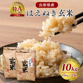 【ふるさと納税】令和7年産 新米 はえぬき 玄米 10kg（5kg×2袋）2025年産 令和7年【2025年10月頃から順次発送予定】／ 山形県産 山形産 お取り寄せ 小分け 便利 農家直送 産地直送 SDGs 5キロ 10キロ 東北 山形 ふるさと納税 玄米