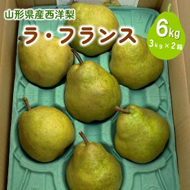 【ふるさと納税】 西洋梨 ラ・フランス 6kg 大玉 ご家庭用 3kg × 2箱 果物 フルーツ 洋なし お取り寄せ 山形 産地直送 送料無料 山形県 上山市 0009-2409