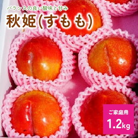 【ふるさと納税】 すもも ( 秋姫 ) 1.2kg ご家庭用 果物 フルーツ お取り寄せ 産地直送 送料無料 山形県 上山市 0012-2506