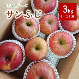 【ふるさと納税】【2026年1月から発送】りんご ( 葉とらず サンふじ ) 3kg ご家庭用 6～15玉 果物 フルーツ 産地直送 山形 お取り寄せ 送料無料 山形県 上山市 0075-2514