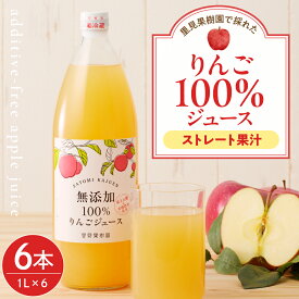 【ふるさと納税】【2026年2月～発送】 里見果樹園 で採れた りんご 100% ジュース 1L 6本セット りんごジュース 果物 フルーツ ドリンク お取り寄せ 送料無料 山形県 上山市 0079-2539