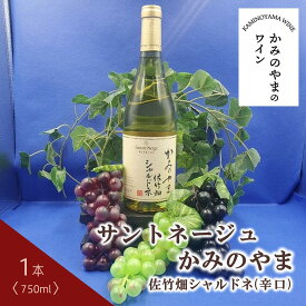 【ふるさと納税】サントネージュ かみのやま 佐竹畑 シャルドネ 1本 750ml 辛口 ワイン 白ワイン お取り寄せ 産地直送 送料無料 山形県 上山市 0141-2619