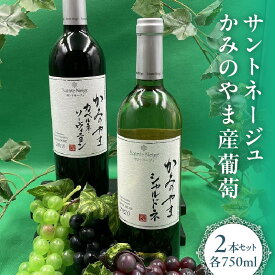 【ふるさと納税】サントネージュ かみのやま産 葡萄 2本 セット 750ml ワイン 日本ワイン カベルネ・ソーヴィニヨン シャルドネ お取り寄せ 送料無料 山形県 上山市 0141-2610