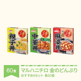 【ふるさと納税】マルハニチロ 金のどんぶり レトルト 丼ぶり 常温 60個セット おすすめセットA レンチン 時短 一人暮らし 防災 備蓄 災害用 長期保存 送料無料