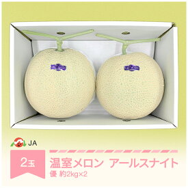 【ふるさと納税】【先行予約】 温室メロン 令和8年産 2026年産 アールスナイト 2玉 優 約4kg 果物 送料無料 ※沖縄・離島への配送不可 ja-meanx2