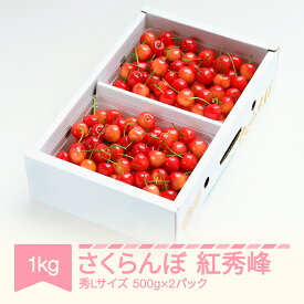 【ふるさと納税】先行予約 さくらんぼ 紅秀峰 秀Lサイズ 1kg バラ詰め 化粧箱 (500gx2) 2026年産 令和8年産 山形県産 送料無料 サクランボ ※沖縄・離島への配送不可 ns-bsslb1