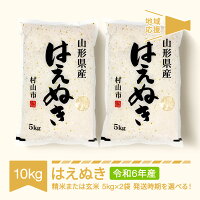 【ふるさと納税】 地域応援米 10kg 5kg×2 はえぬき 精米 玄米 ...