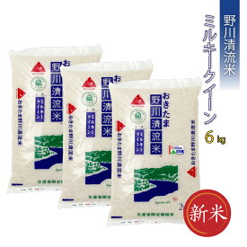 【ふるさと納税】【令和5年産新米】【特別栽培米】野川清流米「ミルキークイーン」6kg(2kg×3袋)_A089(R5)