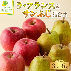 【ふるさと納税】 ラ・フランス & サンふじ 詰合せ 選べる 3kg 6kg 令和8年産 先行予約 2026年 ラフランス 洋梨 西洋梨 ふじ りんご 果物 フルーツ セット 秀 のし 贈答 ギフト プレゼント お取り寄せ 旬 秋 冬 期間限定 産地直送 送料無料 【 山形県 天童市 】