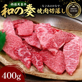 【ふるさと納税】 農林水産大臣賞受賞 特選 天童牛 " 和の奏 " 焼肉 切落し 400g 国産 黒毛和牛 和牛 牛肉 ブランド牛 山形牛 国産飼料 ご家庭用 のし 贈答 お取り寄せ グルメ 冷凍 送料無料 なごみ農産 【 山形県 天童市 】