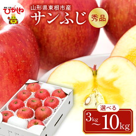 【ふるさと納税】【 令和7年産 先行予約 】 りんご サンふじ ( 選べる : 3kg / 5kg / 10kg ) / リンゴ 林檎 さんふじ サンフジ ふじ フジ フルーツ くだもの 果物 箱入り 化粧箱 化粧箱入り 農家直送 産地直送 お取り寄せグルメ ご当地 特産 直送 山形県 東根市