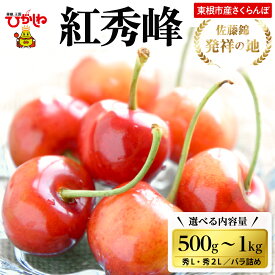 【ふるさと納税】2026年 東根産 さくらんぼ「紅秀峰」バラ詰め 選べる ( 500g 700g 720g 1kg )/ サクランボ フルーツ 果物 箱入り 化粧箱 贈り物 ギフト 贈答 冷蔵 期間限定 冷蔵配送 先行予約 送料無料 東北 山形県 東根市【2026/6/10～6/25順次出荷予定】