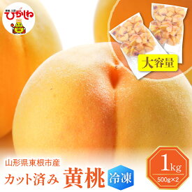 【ふるさと納税】【急速冷凍】黄桃 カット済み ( 選べる内容量 : 100g×5袋 / 500g×2袋 )| 冷凍桃 冷凍フルーツ 桃 ピーチ フルーツ 果物 くだもの デザート おやつ アイス フローズン スムージー シェイク 冷凍便 冷凍 冷凍食品 送料無料 国産 山形県 東根市