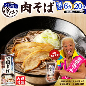 【ふるさと納税】山形名物 冷たい 肉そば(選べる 6食 / 20食 ) 乾麺 蕎麦 常温保存 みうら食品提供 山形県 東根市