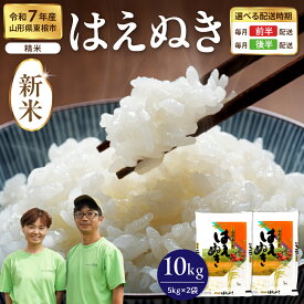 【ふるさと納税】【 先行予約 】 米 はえぬき 精米 10kg ( 5kg × 2袋 ) | 令和7年産 新米 配送時期が選べる お米 精米 ご飯 おにぎり 弁当 小分け 便利 個包装 取り寄せ ご当地 特産 送料無料 産地直送 東北 山形県産 山形県 東根市