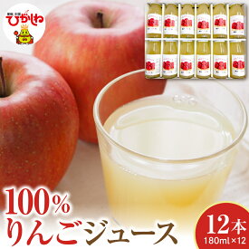 【ふるさと納税】【選べる内容量】100％ りんご ジュース (選べる: 1L 2本 / 3本 / 6本 / 180ml × 12本 ) 180cc 1L 林檎 アップルジュース フルーツジュース 果物ジュース 果物 くだもの フルーツ ストレート 飲料 ジュース 果汁飲料 お取り寄せ 送料無料 山形県 東根市