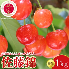 【ふるさと納税】 2026年産 GI東根 さくらんぼ 佐藤錦 1kg ( 500g × 2パック ) バラ詰め 秀品 | サクランボ フルーツ 果物 くだもの 小分け 箱入り 化粧箱 特産 産地直送 送料無料 お取り寄せ 期間限定 大容量 冷蔵配送 人気 おすすめ 山形県 東根市