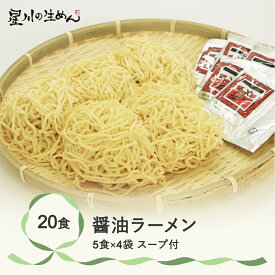 【ふるさと納税】醤油ラーメン 20食 5食×4袋 スープ付き ラーメン 冷蔵生麺 贈答 ギフト sh-rmsyx20