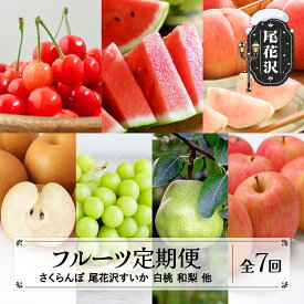 【ふるさと納税】先行予約 フルーツ定期便 全7回 さくらんぼ スイカ もも 梨 シャインマスカット ラ・フランス りんご 秀品 2026年6月~発送開始 2026年産 令和8年産 佐竹物産 sb-ft7xx-b※沖縄・離島への配送不可