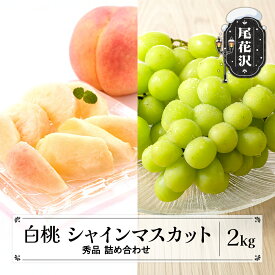 【ふるさと納税】先行予約 白桃 シャインマスカット 秀品 詰め合わせ 品種おまかせ 2kg 2026年産 令和8年産 山形県産 もも 桃 ぶどう ブドウ 葡萄 シャイン マスカット 果物 フルーツ デザート 詰合せ セット 送料無料 山形 ns-fshsx2-b※沖縄・離島への配送不可