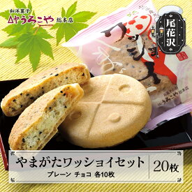 【ふるさと納税】 お菓子 スイーツ 和菓子 やまがたワッショイ セット プレーン・チョコ 各10枚入 計20枚 クッキー うろこや 尾花沢 送料無料 us-swyws20