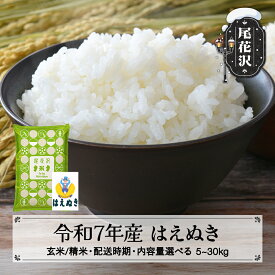 【ふるさと納税】令和7年産 新米 はえぬき 玄米 配送時期 内容量 選べる 11月上旬~3月下旬発送 2025年産 米 お米 国産 山形県 尾花沢市 送料無料 kh-haxxa※着日指定不可※沖縄・離島への配送不可